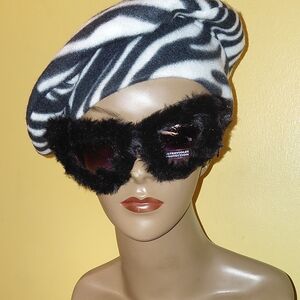 Chic Black Fuzzy Sunglasses